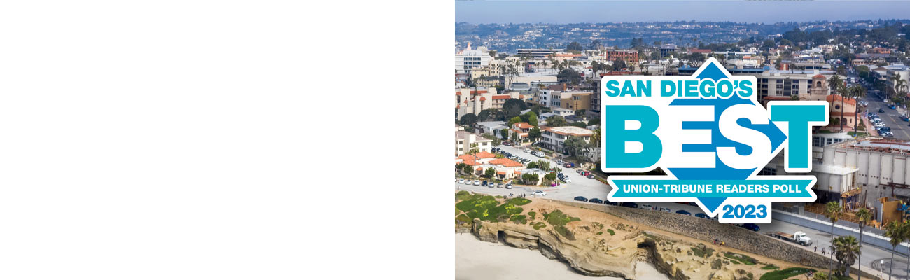 La Jolla Shores in San Diego, California and UT Best logo