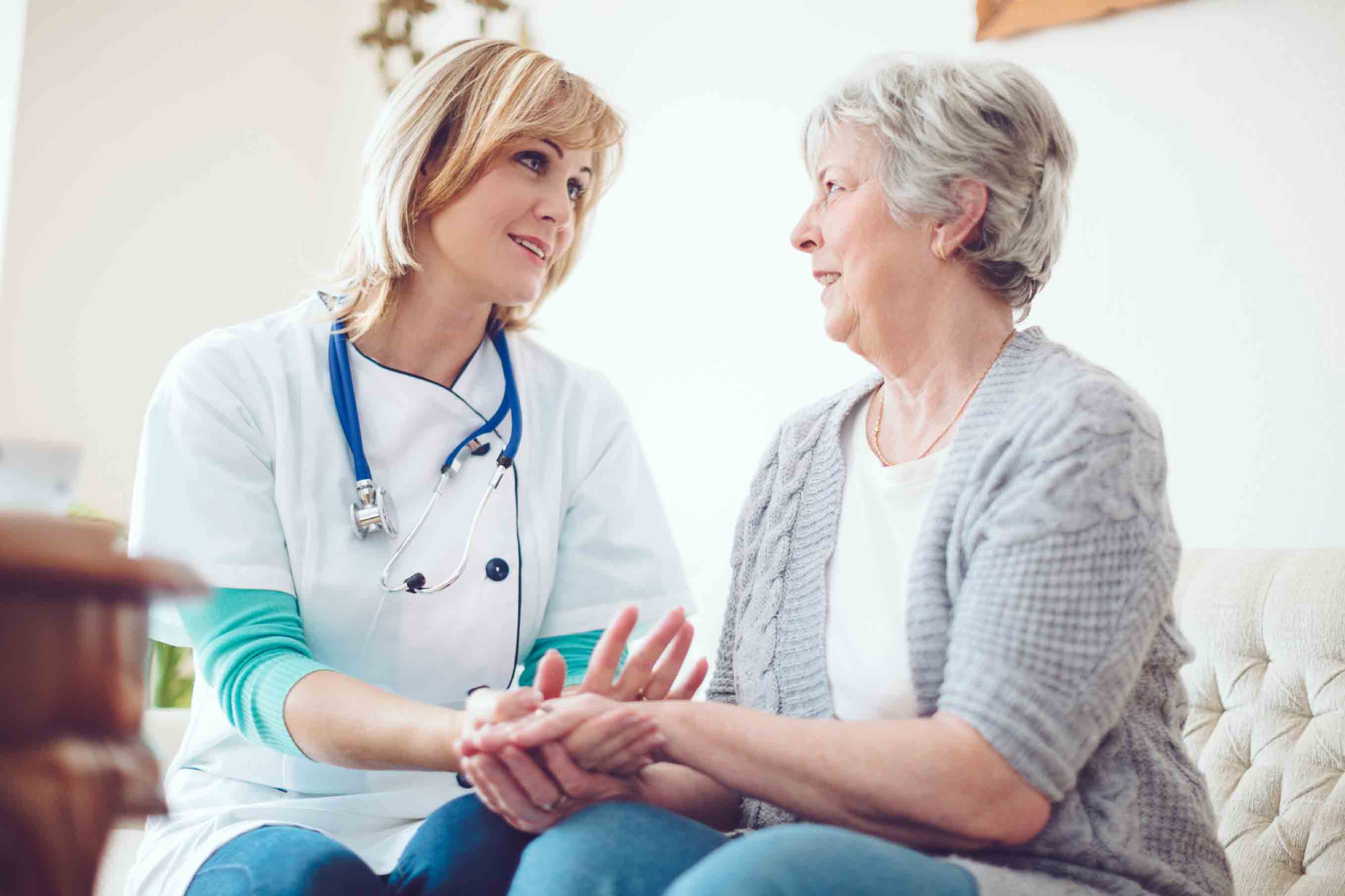 woman with doctor